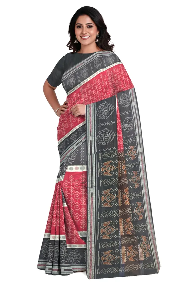 Maroon_And_White_Cotton_Mania_Bandha_Katiki_Saree_For_Women