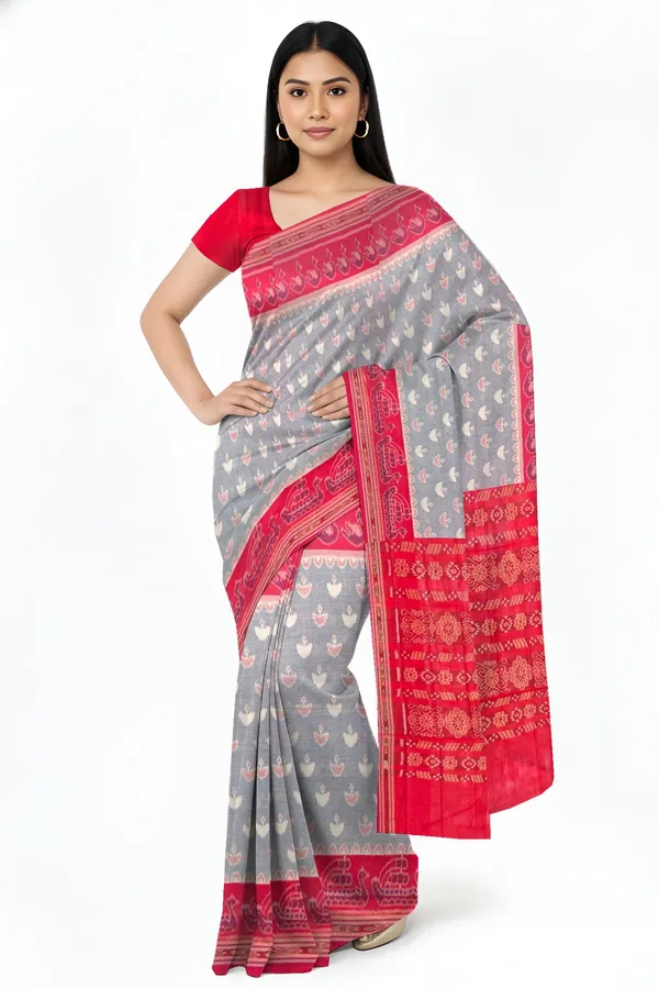 Blue_Violet_Cotton_Handloom_Mania_Bandha_Katiki_Saree_For_Women