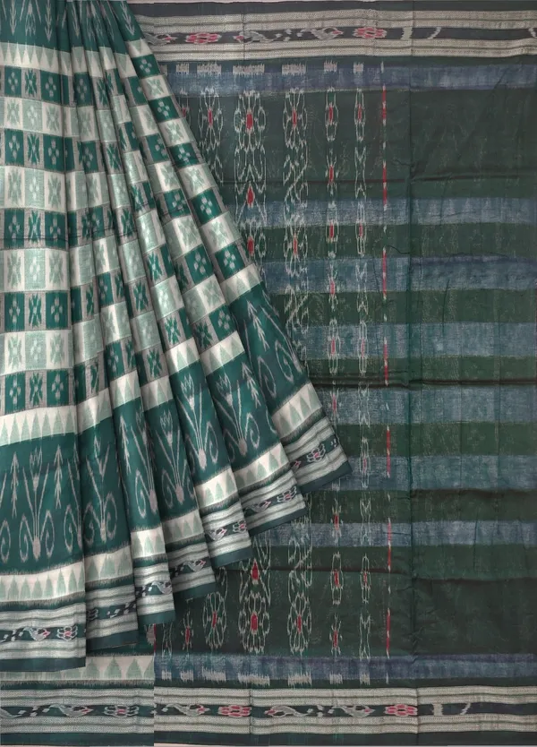 Green_Cotton_Handloom_Mania_Bandha_Katiki_Saree_For_Women