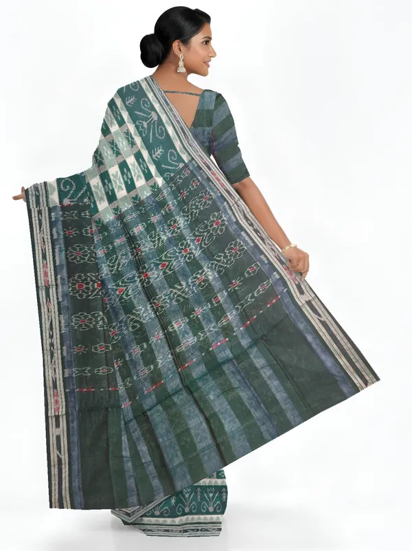 Green_Cotton_Handloom_Mania_Bandha_Katiki_Saree_For_Women
