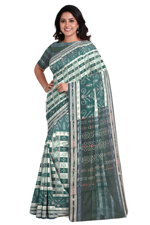 Green_Cotton_Handloom_Mania_Bandha_Katiki_Saree_For_Women