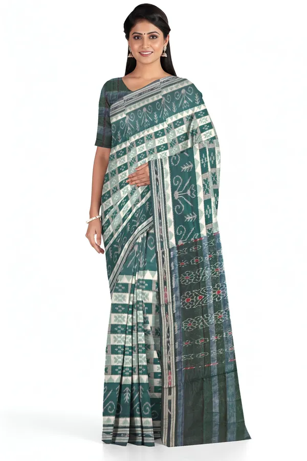 Green_Cotton_Handloom_Mania_Bandha_Katiki_Saree_For_Women