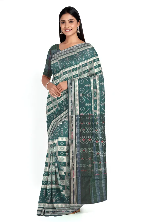 Green_Cotton_Handloom_Mania_Bandha_Katiki_Saree_For_Women