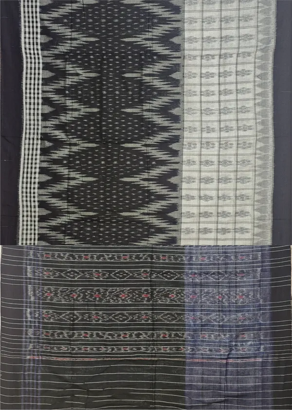 Black_White_Cotton_Mania_Bandha_Katiki_Gi_Tagged_Handloom_Saree_For_Women