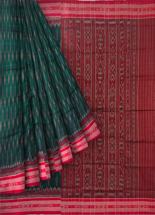 Green_Cotton_Mania_Bandha_Katiki_Handloom_Saree_For_Women