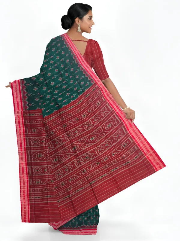 Green_Cotton_Mania_Bandha_Katiki_Handloom_Saree_For_Women