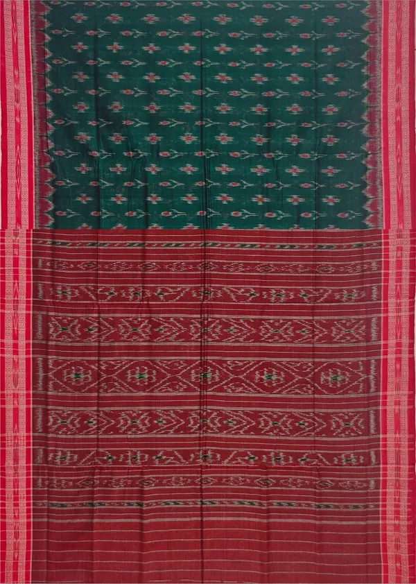 Green_Cotton_Mania_Bandha_Katiki_Handloom_Saree_For_Women
