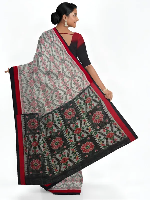 White_Red_Cotton_Handloom_Mania_Bandha_Katiki_Saree_For_Women