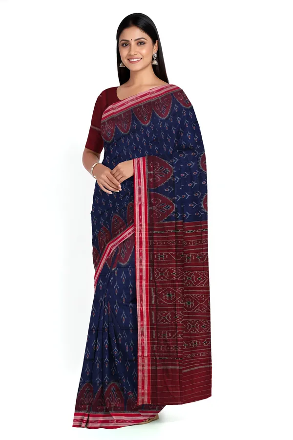 Deep_Blue_Cotton_Mania_Bandha_Katiki_Saree_For_Women