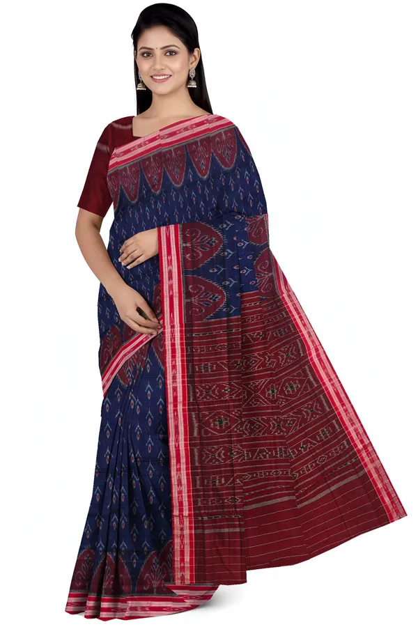 Deep_Blue_Cotton_Mania_Bandha_Katiki_Saree_For_Women