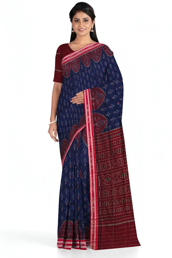 Deep_Blue_Cotton_Mania_Bandha_Katiki_Saree_For_Women