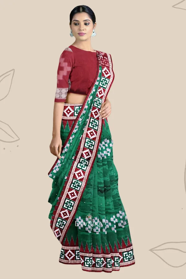 Green_Silk_Border_Pasapalli_Handloom_Saree_For_Women