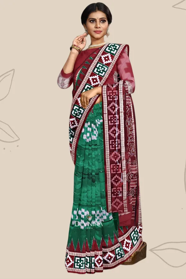 Green_Silk_Border_Pasapalli_Handloom_Saree_For_Women