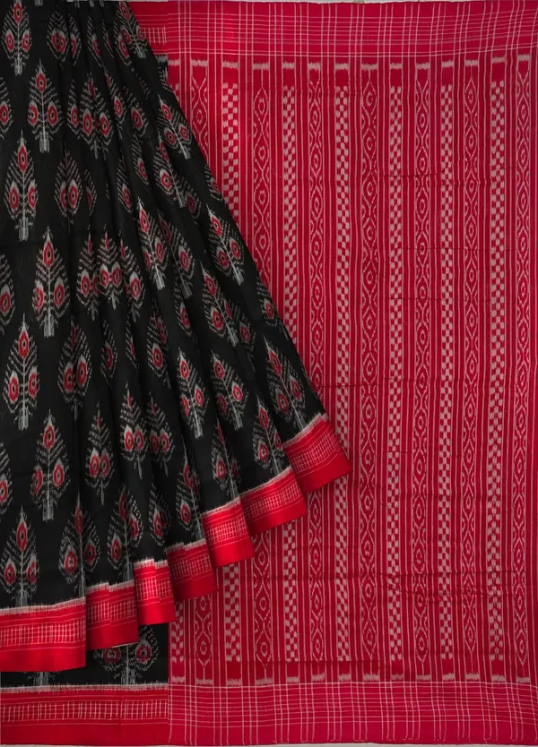 Black_Cotton_Body_Bandha_Handloom_Saree_For_Women