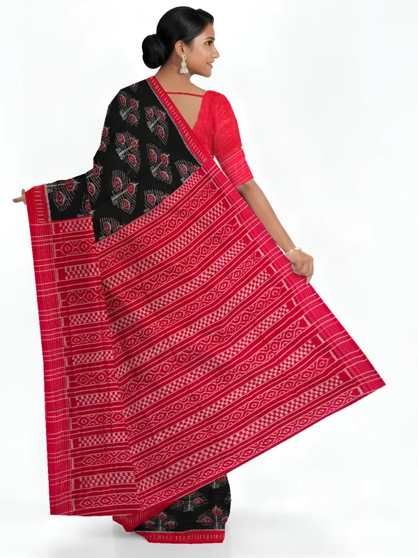 Black_Cotton_Body_Bandha_Handloom_Saree_For_Women