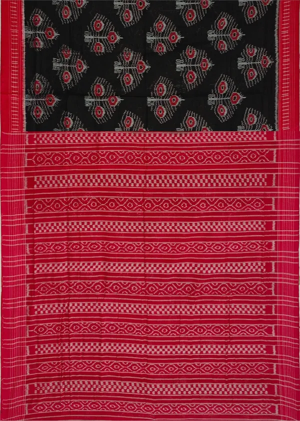 Black_Cotton_Body_Bandha_Handloom_Saree_For_Women