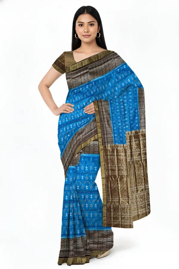 Copper_Tissue_Silk_Half_Body_Bandha_Handloom_Saree_For_Women