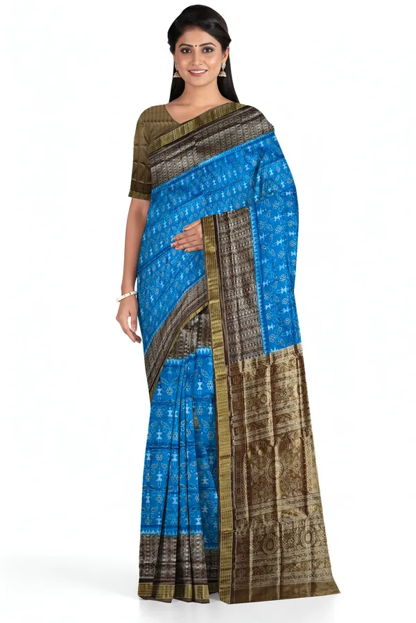 Copper_Tissue_Silk_Half_Body_Bandha_Handloom_Saree_For_Women
