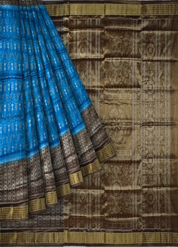 Copper_Tissue_Silk_Half_Body_Bandha_Handloom_Saree_For_Women