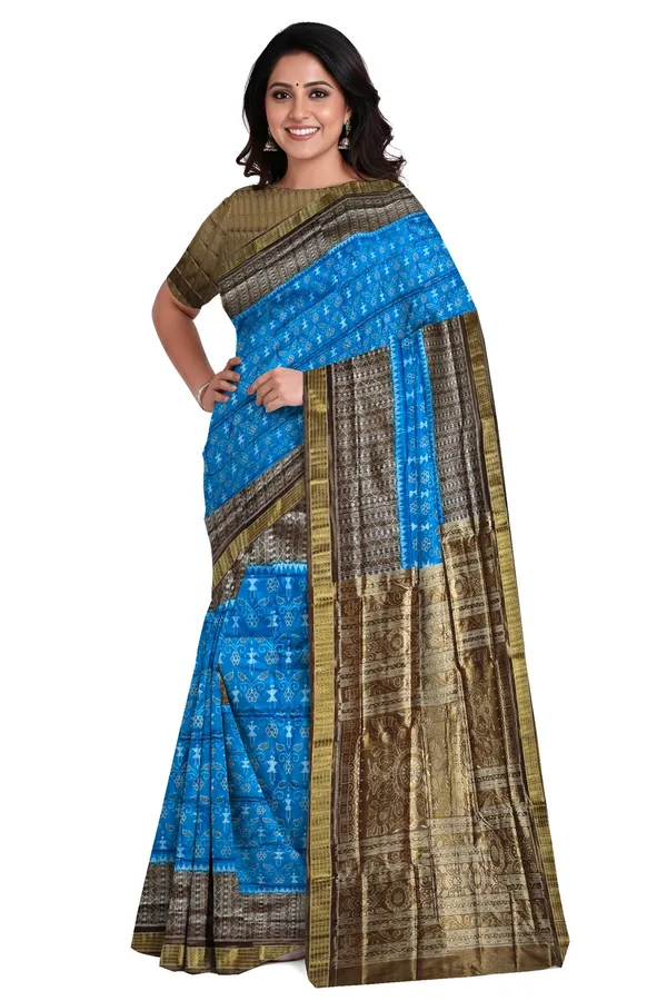 Copper_Tissue_Silk_Half_Body_Bandha_Handloom_Saree_For_Women