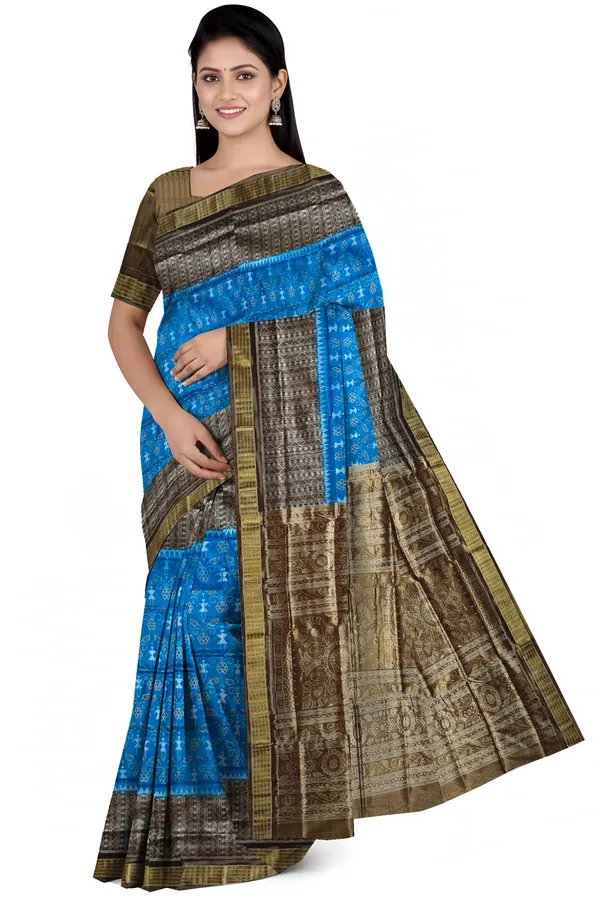 Copper_Tissue_Silk_Half_Body_Bandha_Handloom_Saree_For_Women