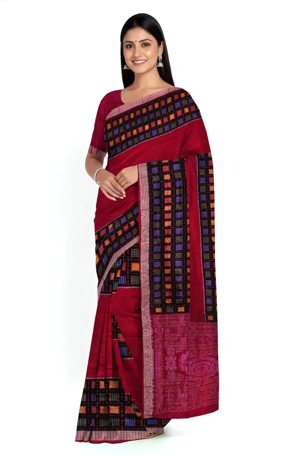 Deep_Magenta_Silk_Handloom_Aswini_Border_Saree_For_Women