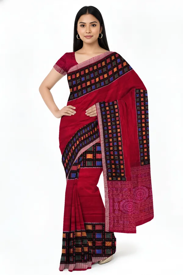 Deep_Magenta_Silk_Handloom_Aswini_Border_Saree_For_Women