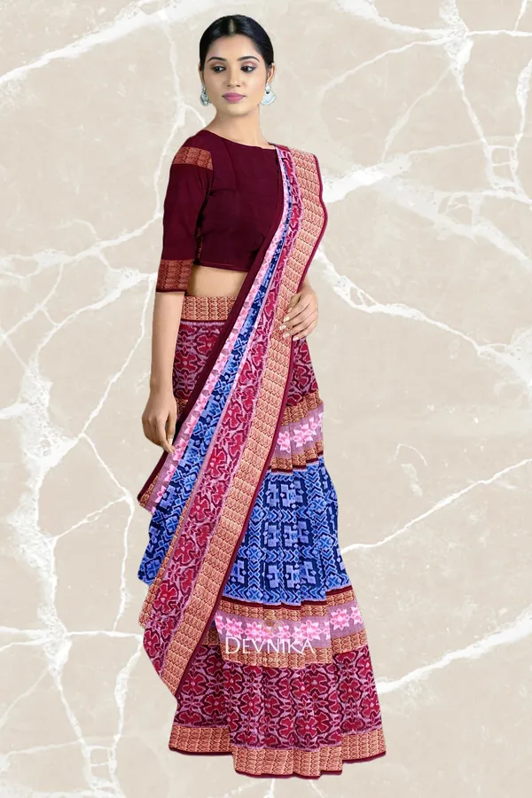 Double_Border_Bandha_Saree_Cotton
