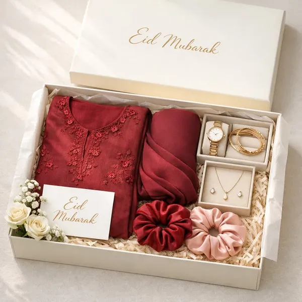 Maroon_Embroidered_Eid_Gift_Hamper_for_Women