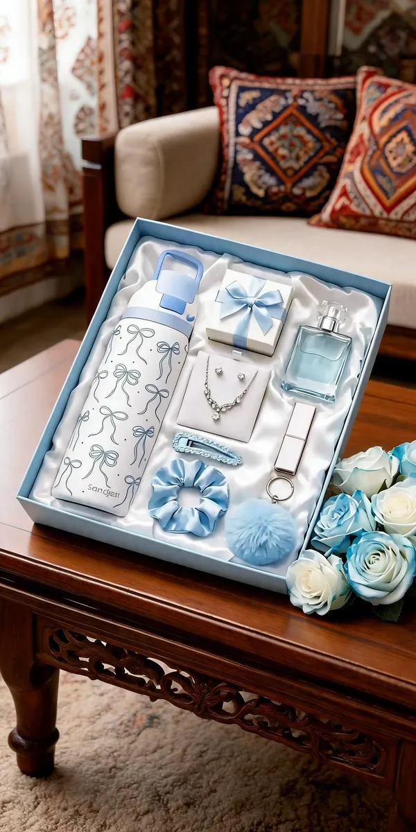 Blue_Gift_Box_With_Perfume_Jewellery_And_Hair_Accessories