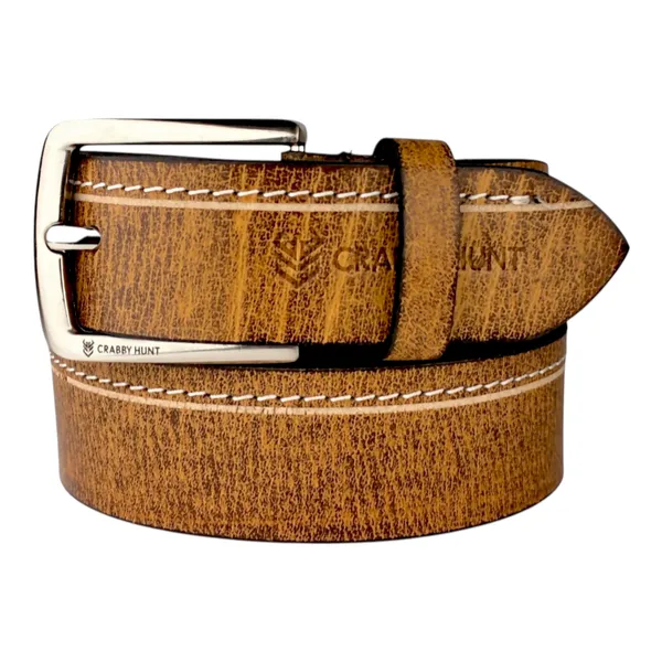 Genuine_Tan_Leather_Belt_With_Stitches_Crabby_Hunt_Tan