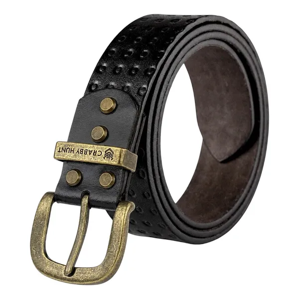 Crabby_Hunt_Black_Textured_Genuine_Leather_Belt_For_Men_Elegant_Design_Durable_Craftsmanship_Premium_Quality