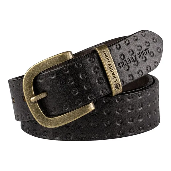 Crabby_Hunt_Black_Textured_Genuine_Leather_Belt_For_Men_Elegant_Design_Durable_Craftsmanship_Premium_Quality