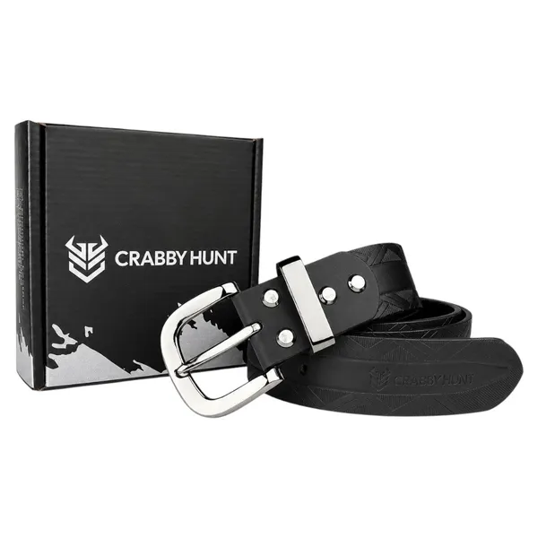 Crabby_Hunt_Black_Patterned_Genuine_Leather_Belt_For_Men_Premium_Quality_Artistic_Design_Durable_Sophisticated