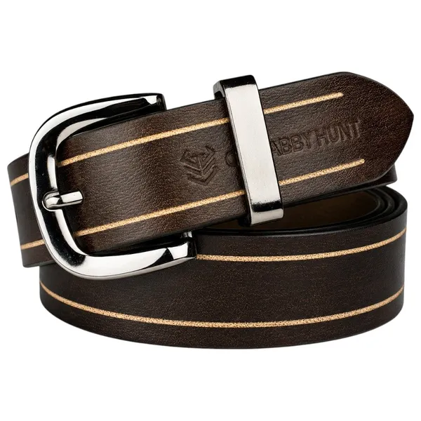 Crabby_Hunt_Brown_Genuine_Leather_Belt_For_Men_Dual_Stripe_Design_Premium_Craft
