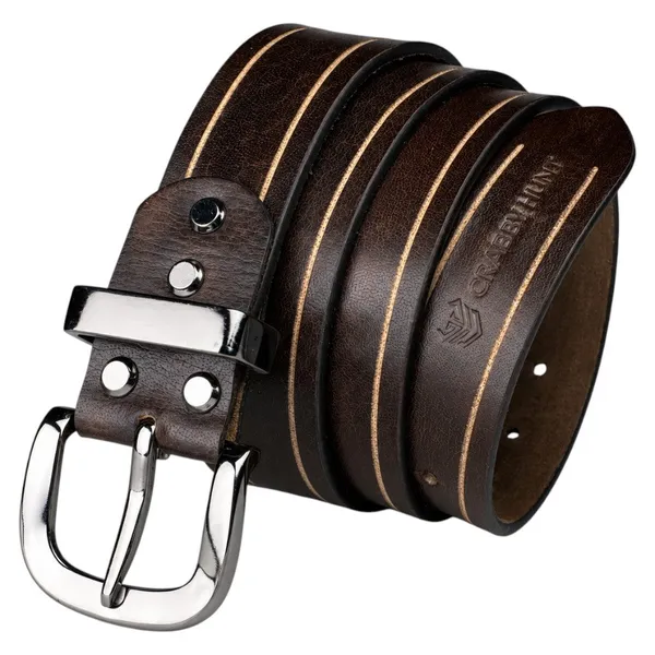 Crabby_Hunt_Brown_Genuine_Leather_Belt_For_Men_Dual_Stripe_Design_Premium_Craft