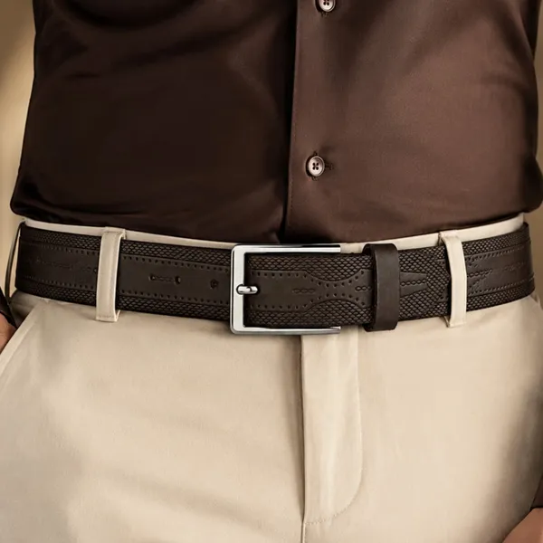 Crabby_Hunt_Classic_Snake_Pattern_Genuine_Leather_Belt_For_Men_Sleek_Finish_Silver_Buckle