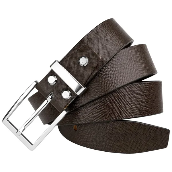 Crabby_Hunt_Premium_Brown_Textured_Leather_Belt_With_Silver_Buckle