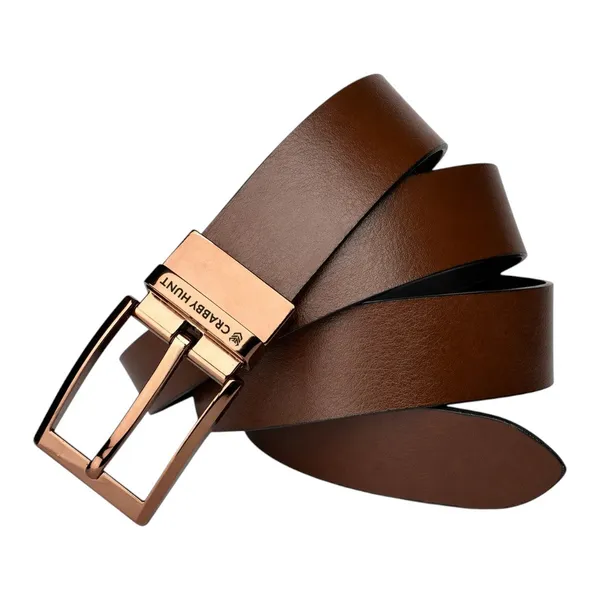 Crabby_Hunt_Dammas_Reversible_Men_S_Leather_Belt_Choco_Gold_Finish_Buckle