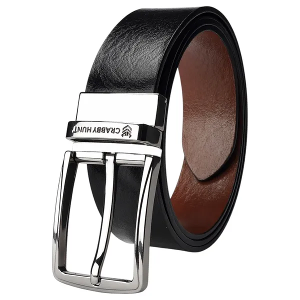 Crabby_Hunt_Dual_Style_Reversible_Leather_Belt_For_Men_Black