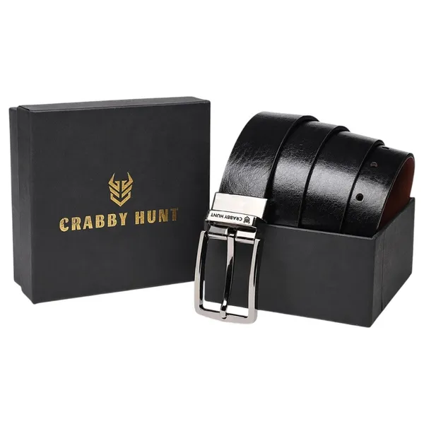 Crabby_Hunt_Dual_Style_Reversible_Leather_Belt_For_Men_Black