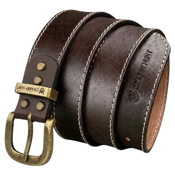 Crabby_Hunt_Men_Genuine_Leather_Belt_With_Stitching_Dark_Brown_Formal_Casual_Belt_Premium_Thread_Design