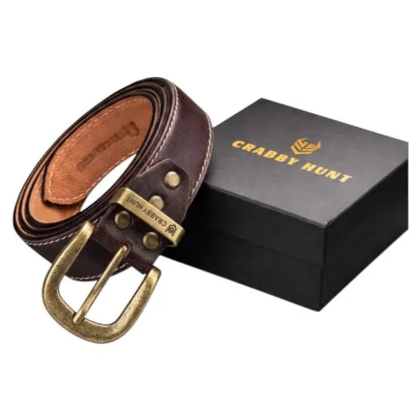 Crabby_Hunt_Men_Genuine_Leather_Belt_With_Stitching_Dark_Brown_Formal_Casual_Belt_Premium_Thread_Design