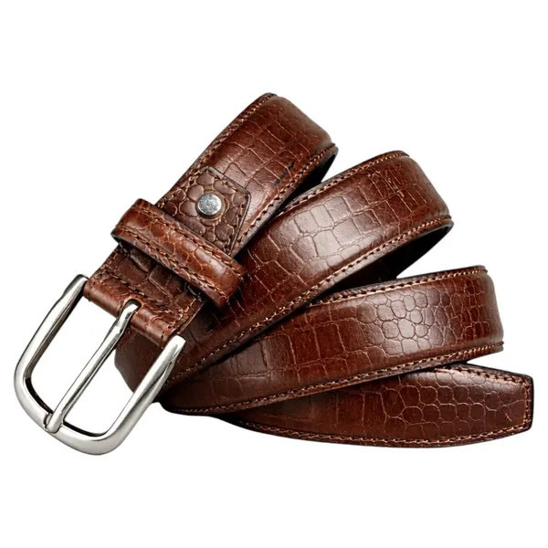 Crabby_Hunt_Brown_Croco_Pattern_Genuine_Leather_Belt_For_Men