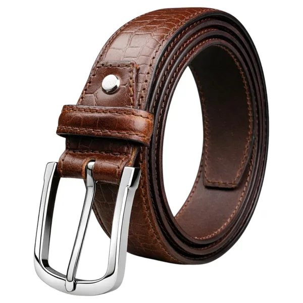 Crabby_Hunt_Brown_Croco_Pattern_Genuine_Leather_Belt_For_Men