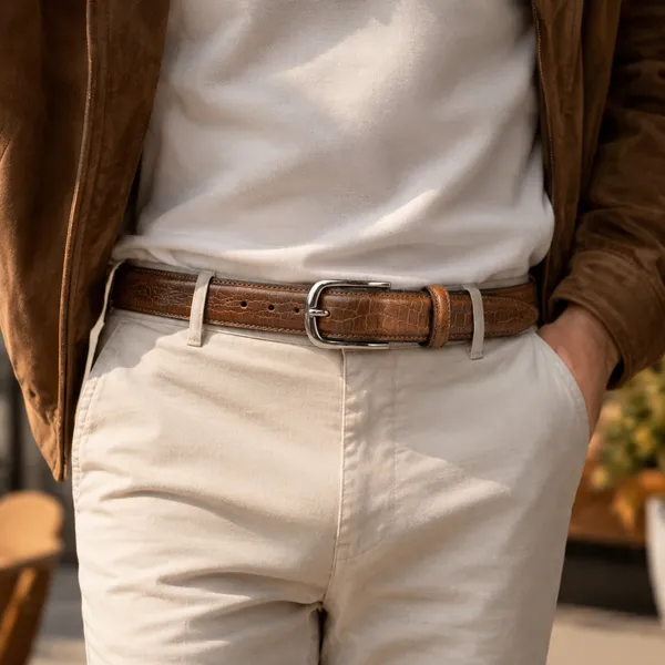 Crabby_Hunt_Brown_Croco_Pattern_Genuine_Leather_Belt_For_Men