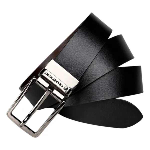 Men_S_Reversible_Genuine_Leather_Belt_Black_Brown_With_Dammas_Silver_Buckle