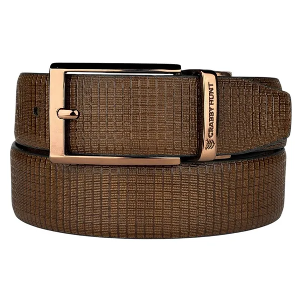 Reversible_Genuine_Leather_Belt_For_Men_Brown_Black_Dual_Tone_Square_Buckle_Crabby_Hunt