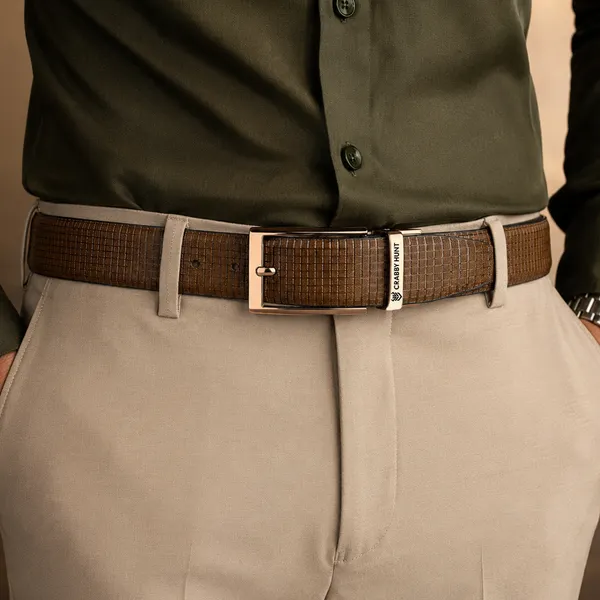 Reversible_Genuine_Leather_Belt_For_Men_Brown_Black_Dual_Tone_Square_Buckle_Crabby_Hunt