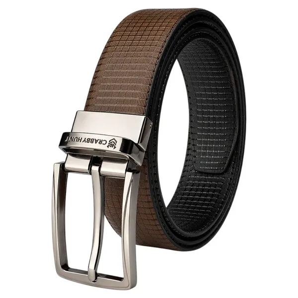 Men_S_Reversible_Leather_Belt_Black_Brown_Dual_Style_Textured_Finish_Square_Buckle_Crabby_Hunt